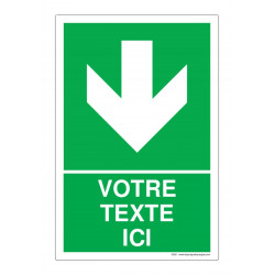 E053 - Flèche bas + Texte