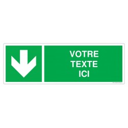 E053 - Flèche bas + Texte