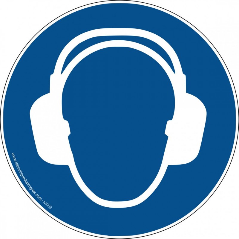 Pictogramme Port Du Casque Anti bruit Obligatoire M003 Format 200 Mm 
