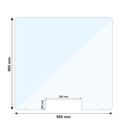 Vitre de comptoir en...